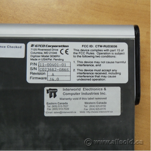 GTCO RollUp II 36" x 48" Portable Digitizer Tablet Allsold.ca Buy